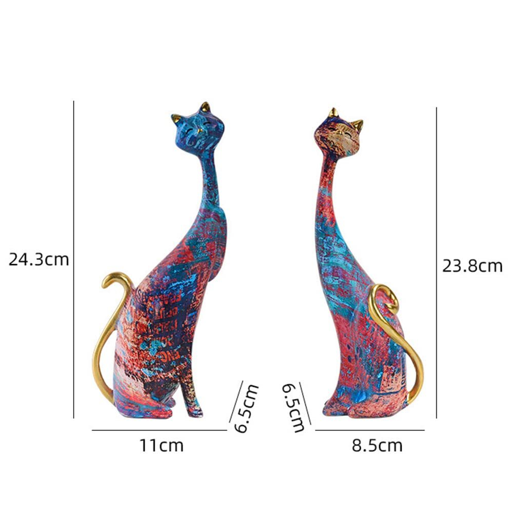 Elegante kattefigurer - sett