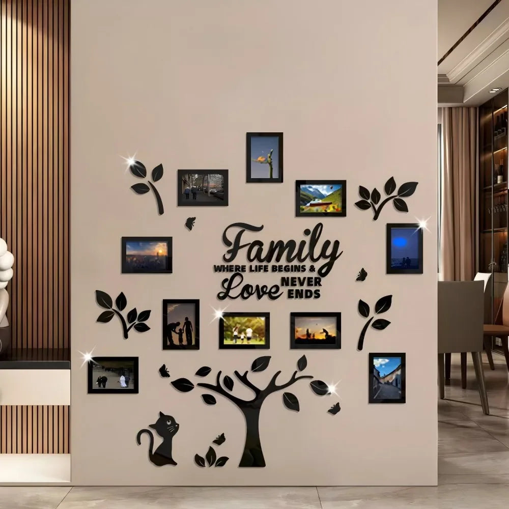 DIY - Familie Foto tre - veggdekor