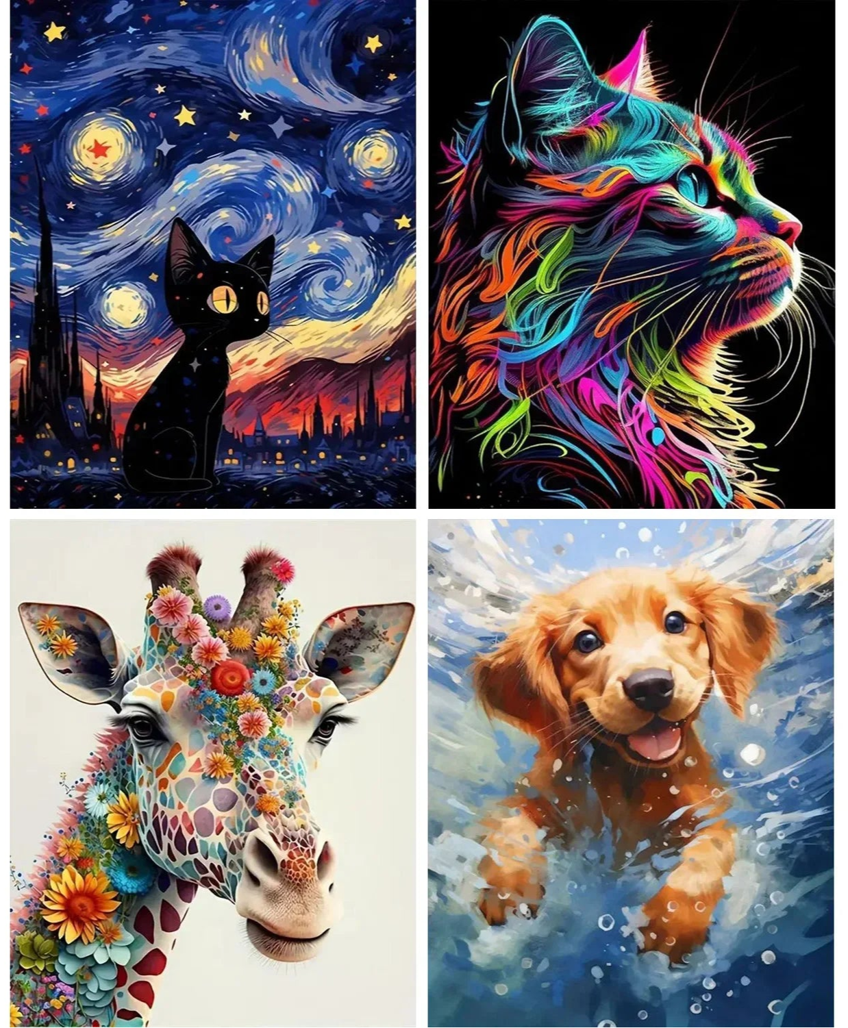 Maleri med tall - Male sett