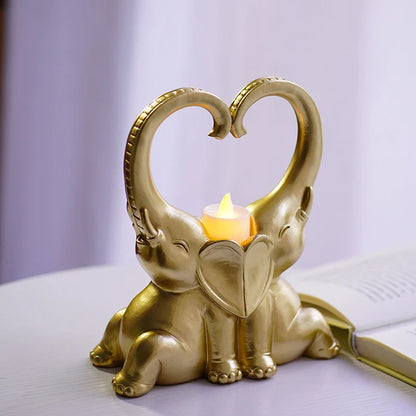 Elefant-hjerte figur - flere farger