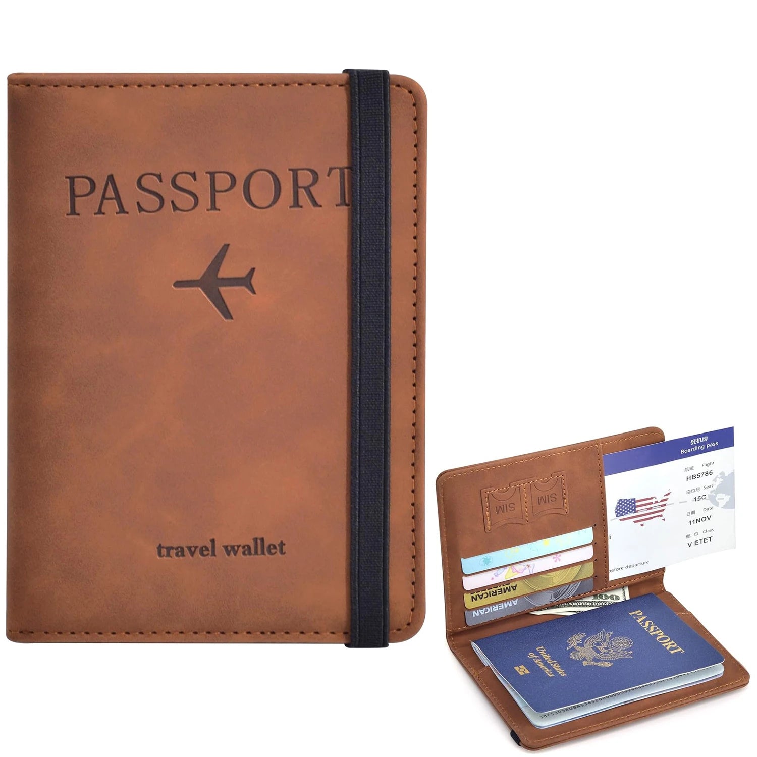 Reise lommebok / Passholder med RFID blokkering