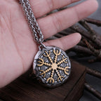 Viking Vegvisir Kompass-Halskjede – Rustfritt Stål
