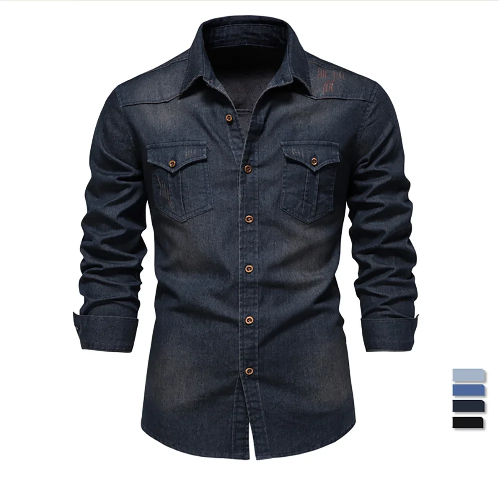 Denimskjorte til herre