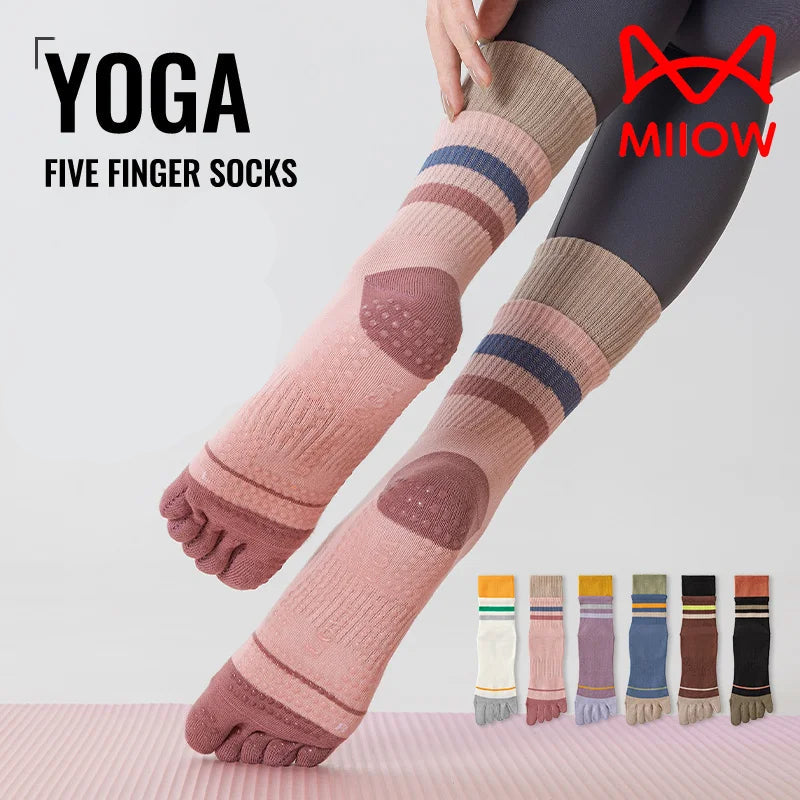 MiiOW - Sklisikre Femfingersokker for pilates/yoga