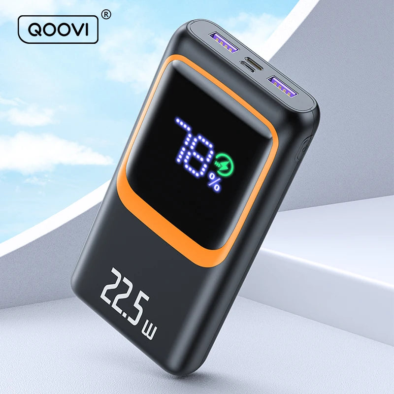QOOVI - Powerbank med Hurtiglading og LED-display (20000mAh)