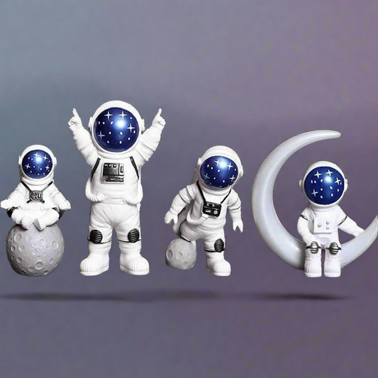 Astronaut figurer (Sett 4stk) - flere farger