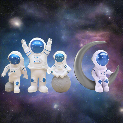 Astronaut figurer (Sett 4stk) - flere farger