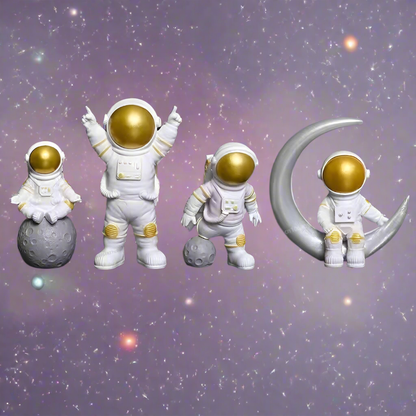 Astronaut figurer (Sett 4stk) - flere farger