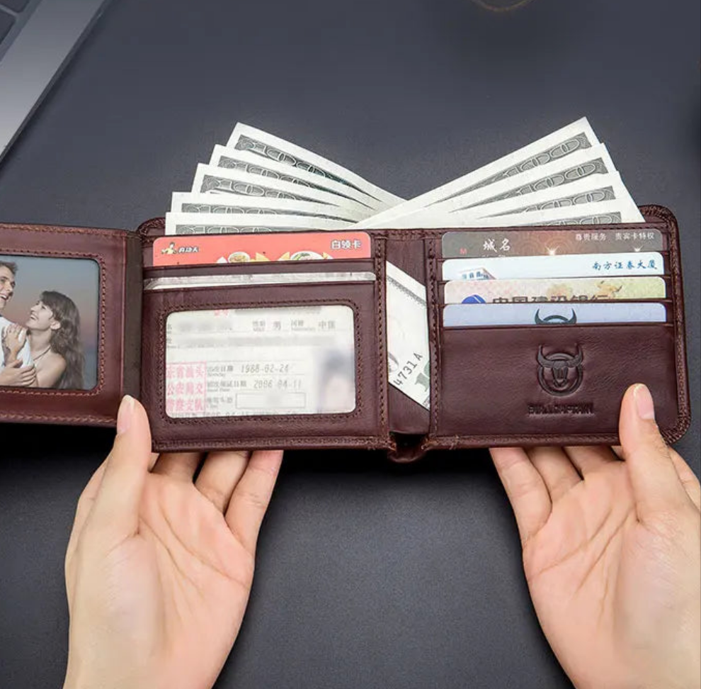BULLCAPTAIN RFID Lommebok i Skinn – Premium Kvalitet. Perfekt Format.