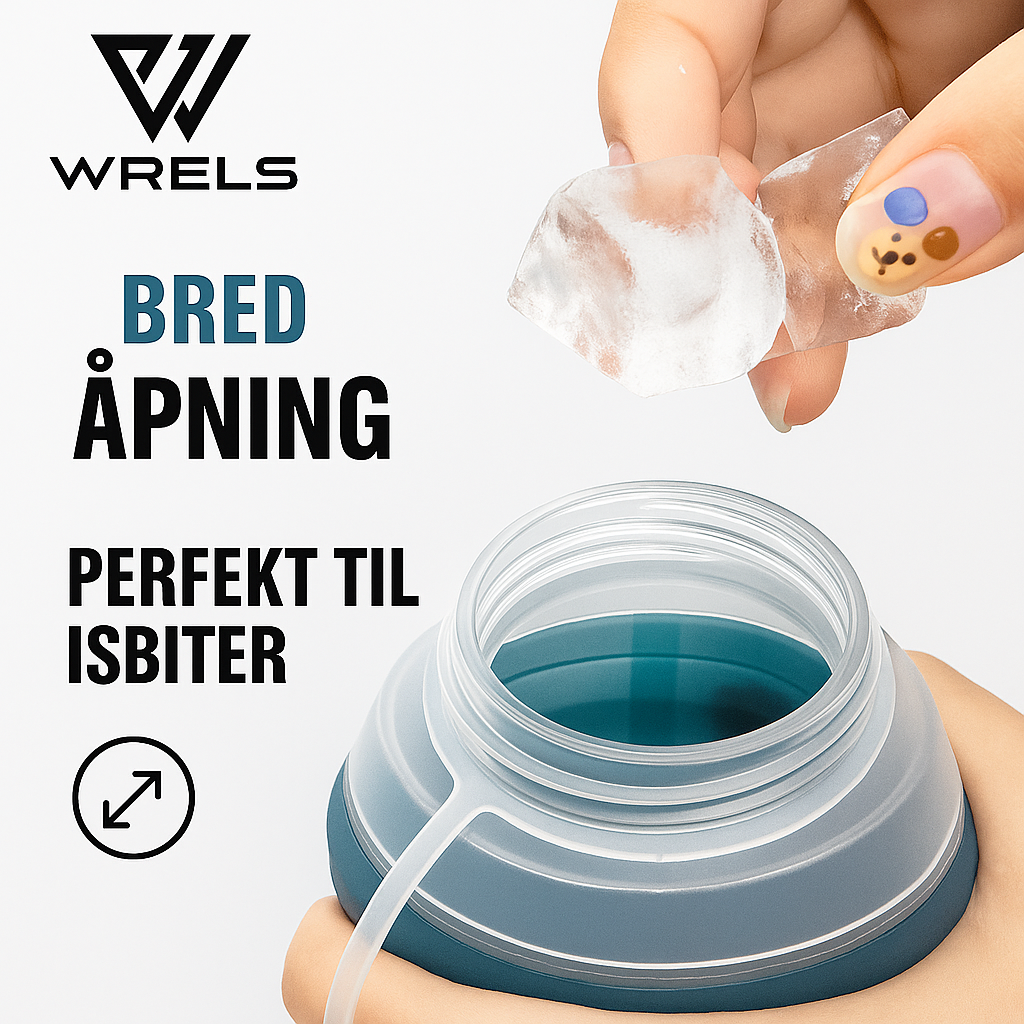Sammenleggbar Vannflaske 500ml – Myk, BPA-fri og Ideell for Sport og Aktivitet
