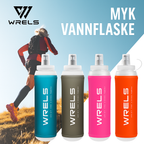 Sammenleggbar Vannflaske 500ml – Myk, BPA-fri og Ideell for Sport og Aktivitet